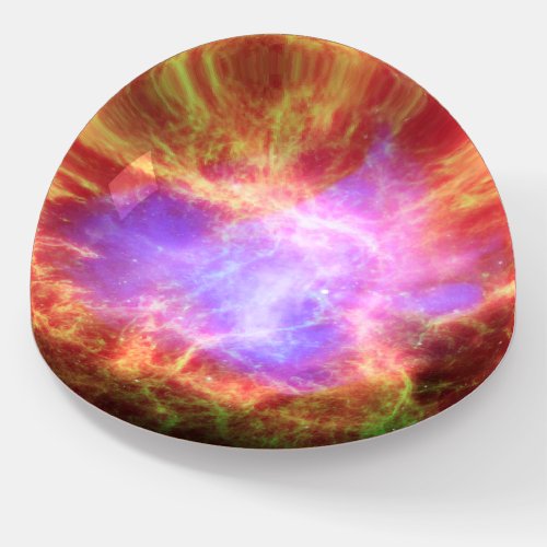 Crab nebula deep space astronomy paperweight