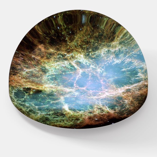 Crab Nebula Galaxy of Stars Paperweight (Angled)