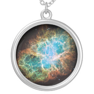 Crab Nebula – Hubble Telescope Silver Plated Necklace