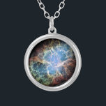 Crab Nebula Space NASA photo Silver Plated Necklace<br><div class="desc">Crab Nebula NASA The Crab Nebula, the result of a supernova noted by Earth-bound chroniclers in 1054 A.D., is filled with mysterious filaments that are are not only tremendously complex, but appear to have less mass than expelled in the original supernova and a higher speed than expected from a free...</div>