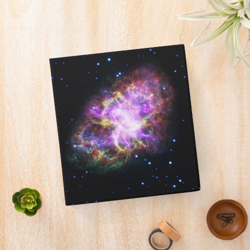 Crab Nebula Supernova Remnant Hubble Composite 3 Ring Binder