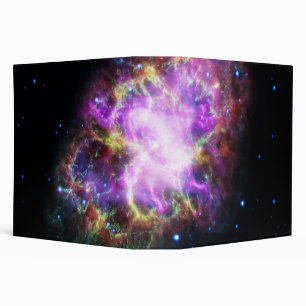 Crab Nebula Supernova Remnant Hubble Composite 3 Ring Binder