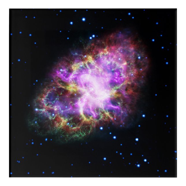 Crab Nebula Supernova Remnant Hubble Composite Acrylic Print (Front)