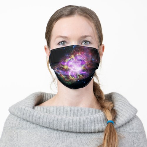 Crab Nebula Supernova Remnant Hubble Composite Adult Cloth Face Mask