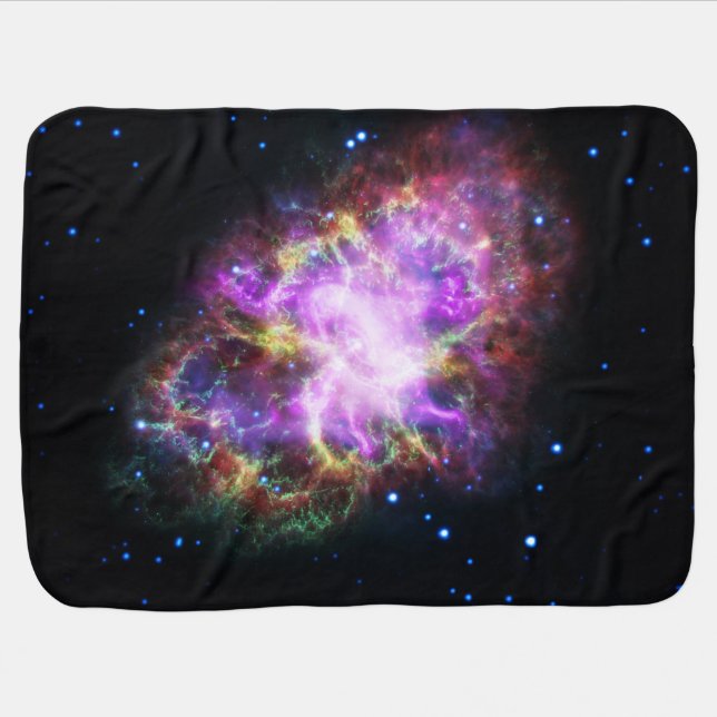 Crab Nebula Supernova Remnant Hubble Composite Baby Blanket (Horizontal)
