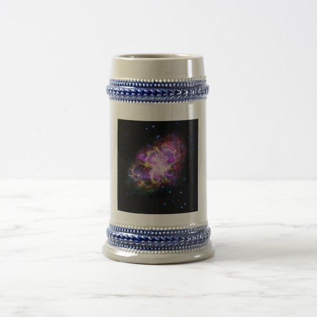 Crab Nebula Supernova Remnant Hubble Composite Beer Stein (Center)