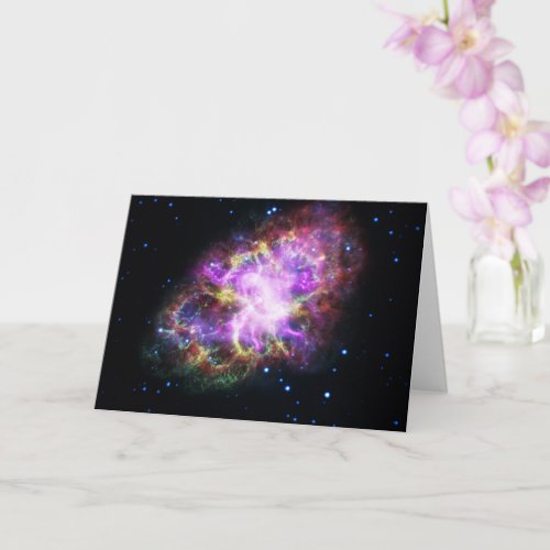 Crab Nebula Supernova Remnant Hubble Composite Card
