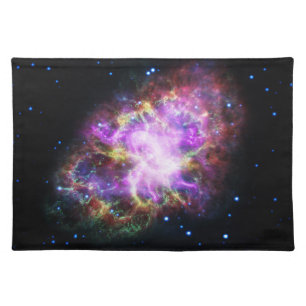 Crab Nebula Supernova Remnant Hubble Composite Cloth Placemat