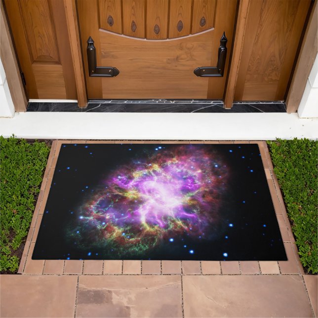 Crab Nebula Supernova Remnant Hubble Composite Doormat (Outdoor)