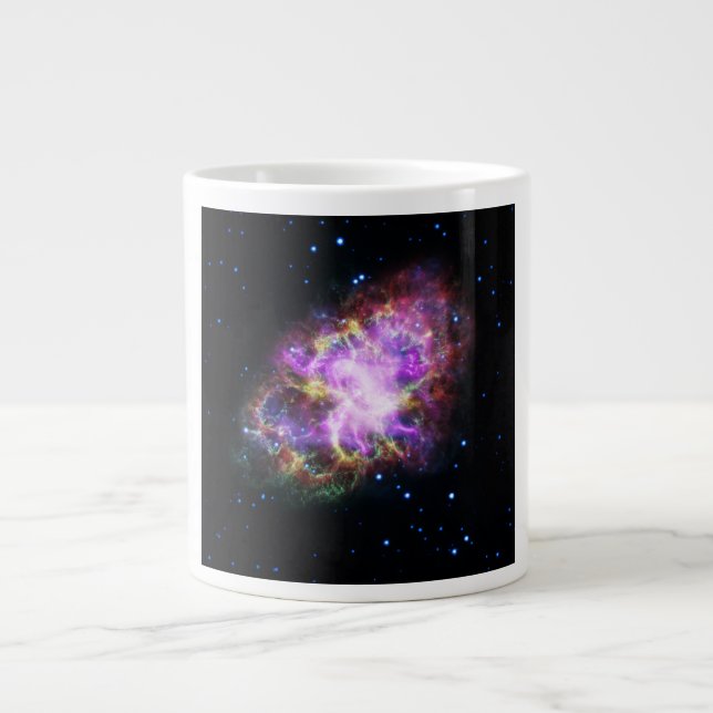 Crab Nebula Supernova Remnant Hubble Composite Giant Coffee Mug (Front)