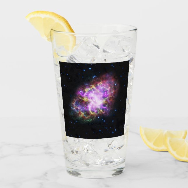 Crab Nebula Supernova Remnant Hubble Composite Glass (Front Ice)