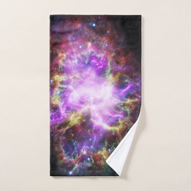 Crab Nebula Supernova Remnant Hubble Composite Hand Towel (Hand Towel)