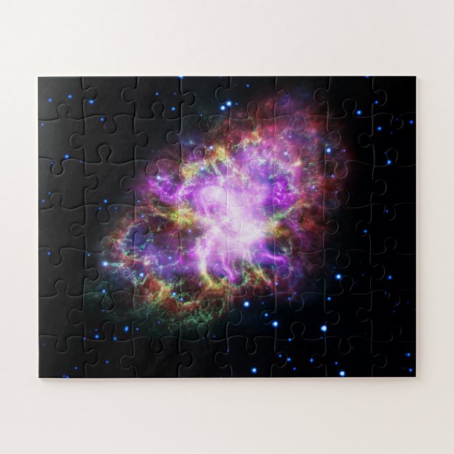 Crab Nebula Supernova Remnant Hubble Composite Jigsaw Puzzle (Horizontal)
