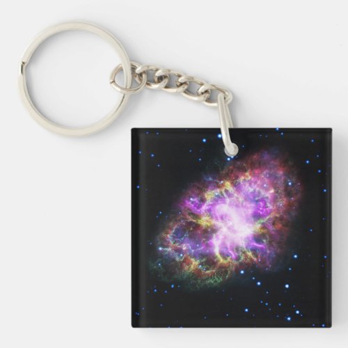 Crab Nebula Supernova Remnant Hubble Composite Keychain