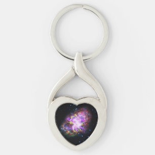 Crab Nebula Supernova Remnant Hubble Composite Keychain