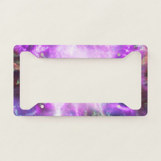 Crab Nebula Supernova Remnant Hubble Composite License Plate Frame (Front)