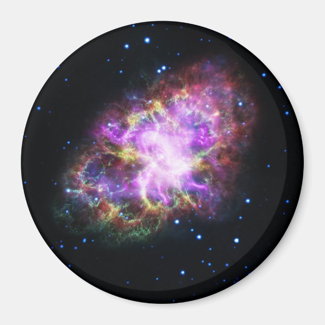 Crab Nebula Supernova Remnant Hubble Composite Magnet (Front)