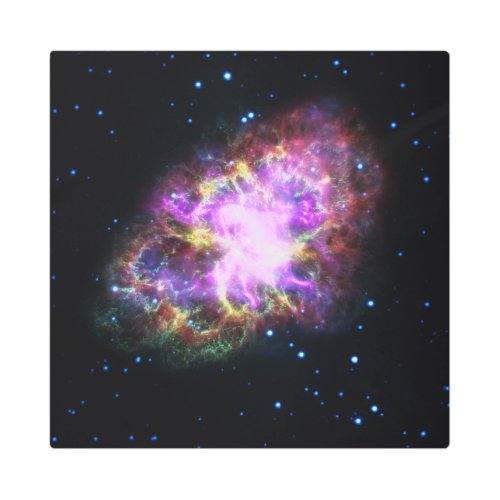 Crab Nebula Supernova Remnant Hubble Composite Metal Print