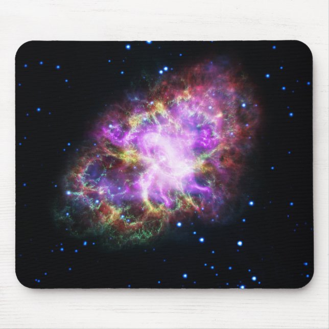 Crab Nebula Supernova Remnant Hubble Composite Mouse Pad (Front)