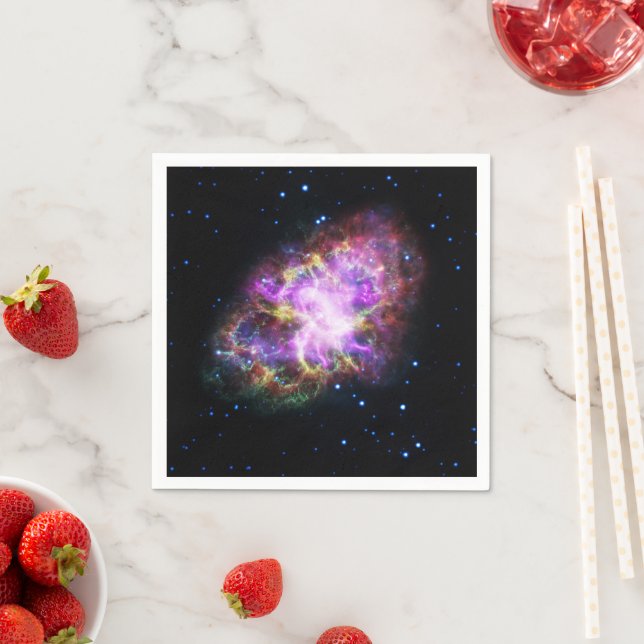 Crab Nebula Supernova Remnant Hubble Composite Napkins (Insitu)