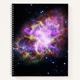 Crab Nebula Supernova Remnant Hubble Composite Notebook