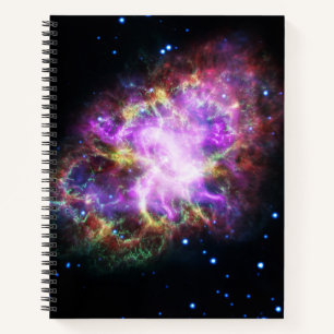 Crab Nebula Supernova Remnant Hubble Composite Notebook