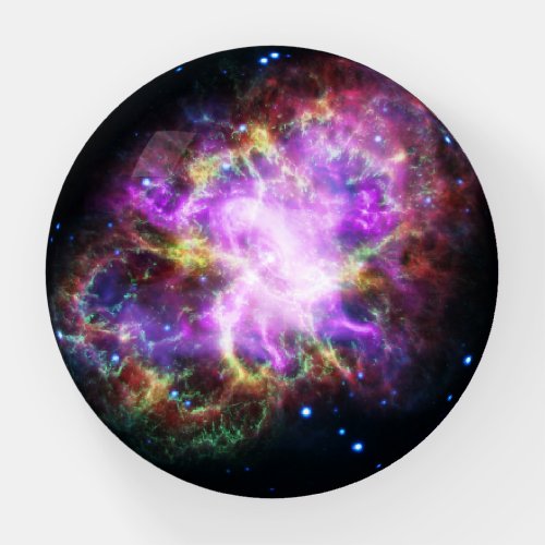 Crab Nebula Supernova Remnant Hubble Composite Paperweight