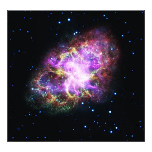 Crab Nebula Supernova Remnant Hubble Composite Photo Print