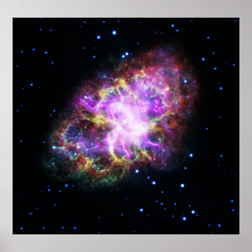 Crab Nebula Supernova Remnant Hubble Composite Poster