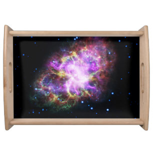 Crab Nebula Supernova Remnant Hubble Composite Serving Tray