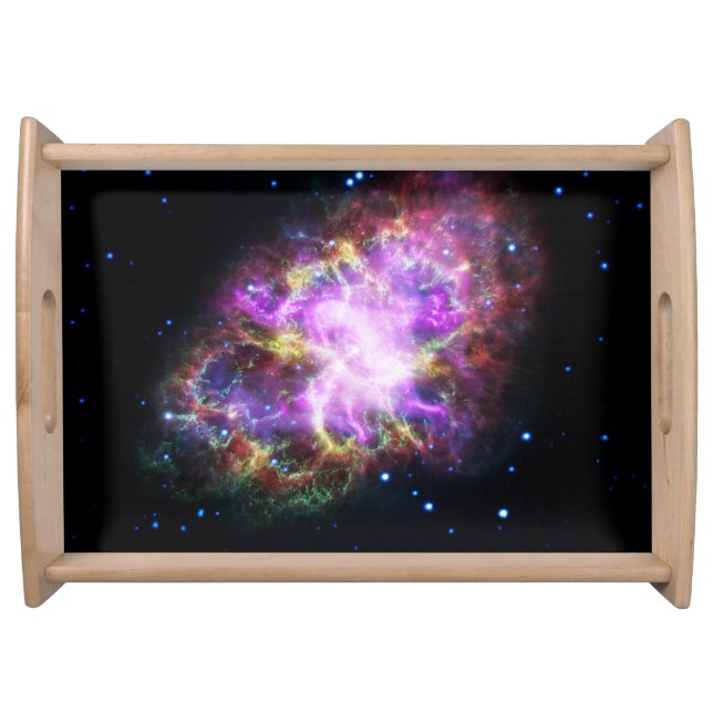 Crab Nebula Supernova Remnant Hubble Composite Serving Tray (Front)