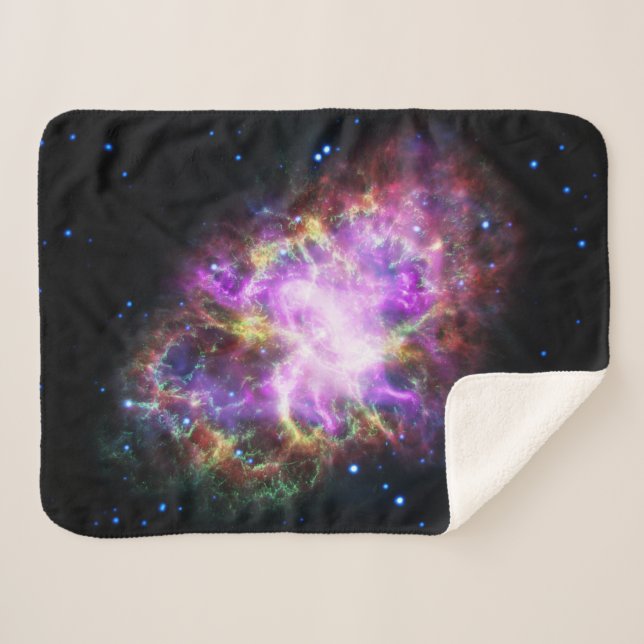 Crab Nebula Supernova Remnant Hubble Composite Sherpa Blanket (Front (Horizontal))
