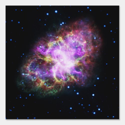 Crab Nebula Supernova Remnant Hubble Composite Sign