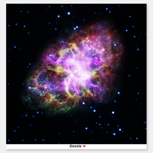 Crab Nebula Supernova Remnant Hubble Composite Sticker
