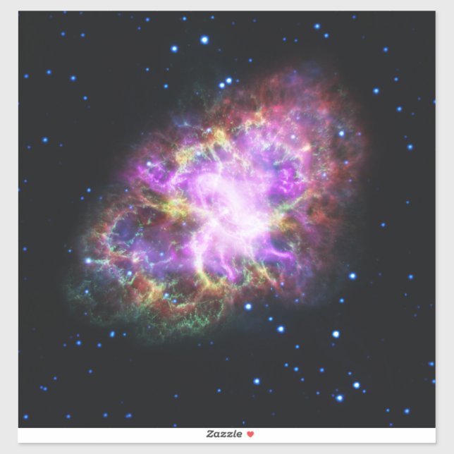 Crab Nebula Supernova Remnant Hubble Composite Sticker (Sheet)