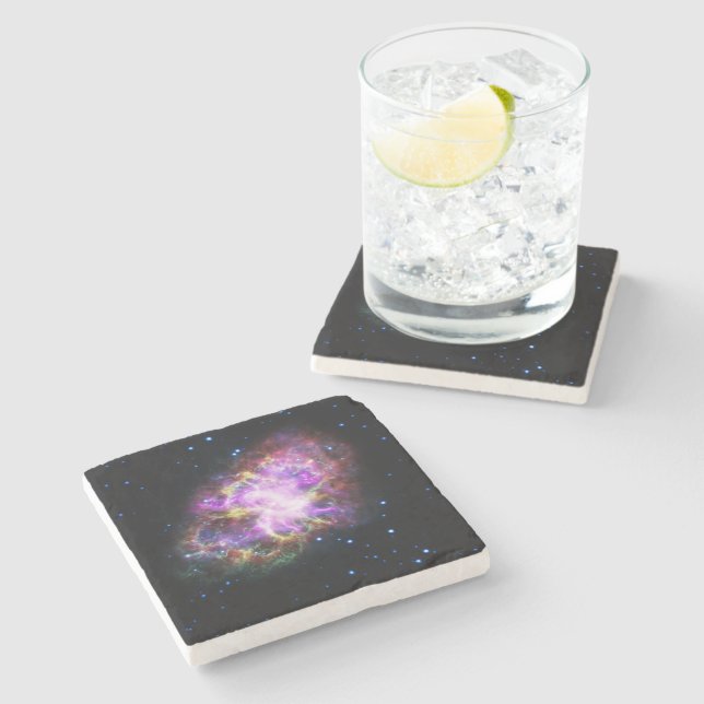 Crab Nebula Supernova Remnant Hubble Composite Stone Coaster (Side)
