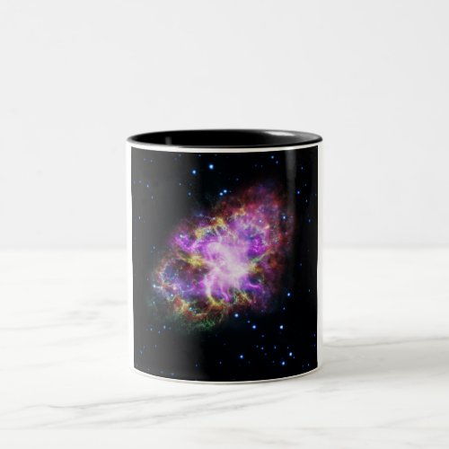 Crab Nebula Supernova Remnant Hubble Composite Two_Tone Coffee Mug