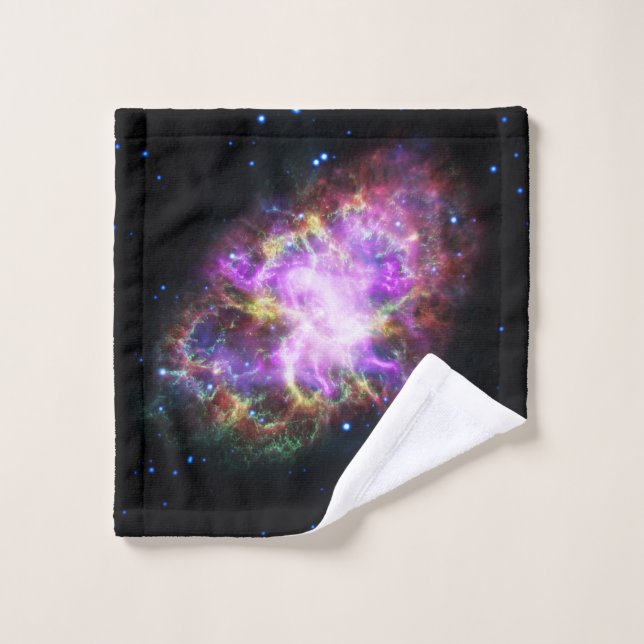 Crab Nebula Supernova Remnant Hubble Composite Wash Cloth (Wash Cloth)