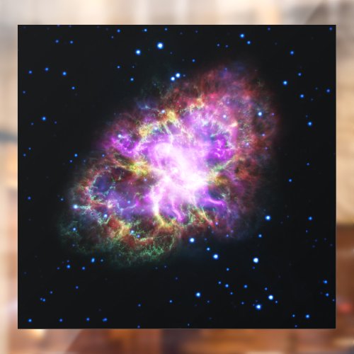 Crab Nebula Supernova Remnant Hubble Composite Window Cling