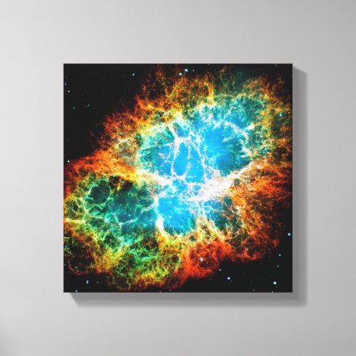 Crab Nebula Supernova Remnant Hubble Space Photo Canvas Print