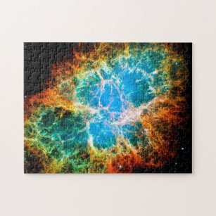 Crab Nebula Supernova Remnant Hubble Space Photo Jigsaw Puzzle