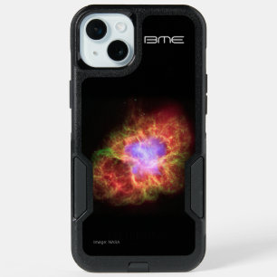 Crab nebula your initials astronomy iPhone 15 plus case