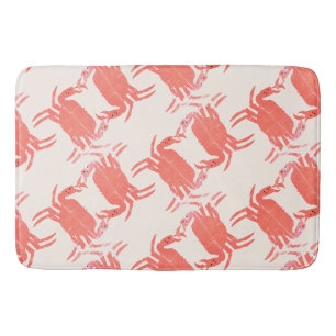 Crab Ocean Beach Sea Creature Pattern Bath Mat