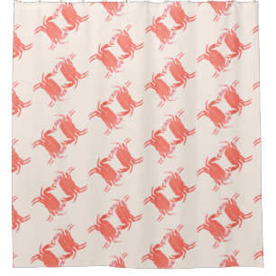 Crab Ocean Beach Sea Creature Pattern  Shower Curtain