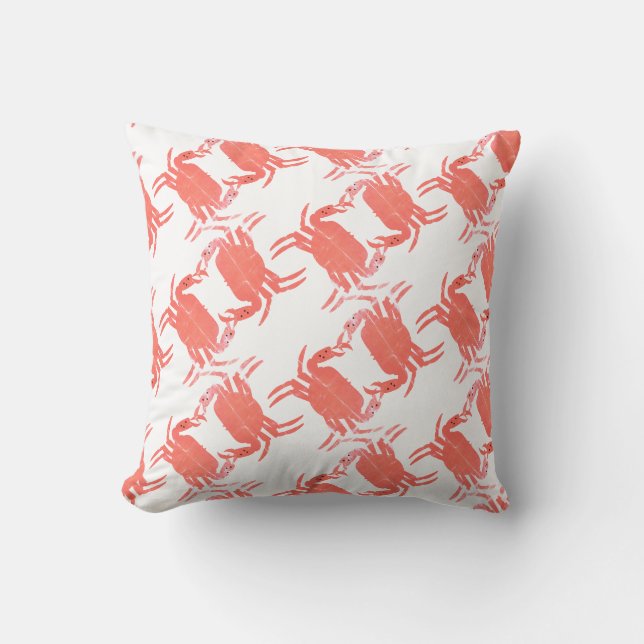 Crab Ocean Beach Sea Creature  Throw Pillow (Front)