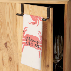 Crab Ocean Beach Sea Crustacean Kitchen Towel