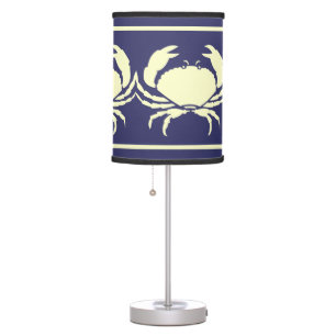 CRAB Off White on blue Table Lamp