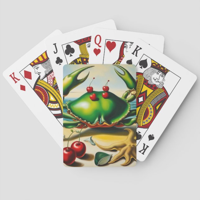 Crab On Beach Playing Cards (Back)