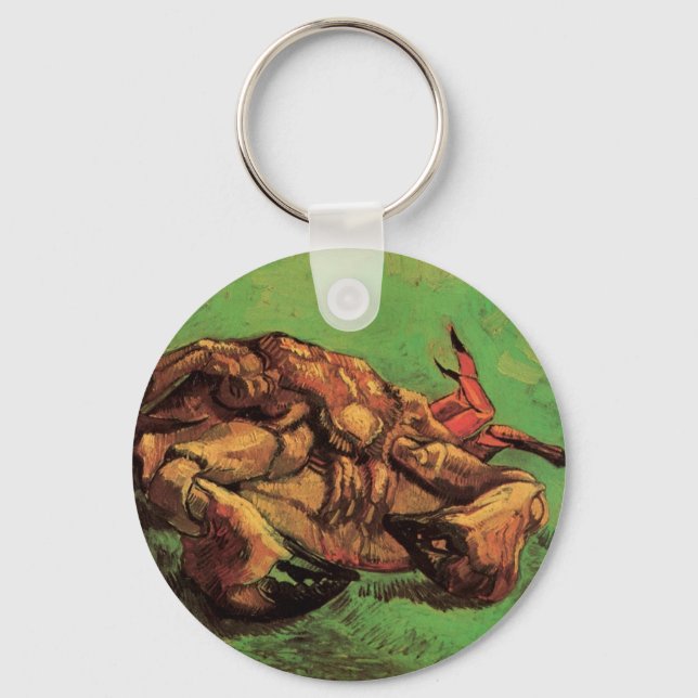Crab on Its Back by Vincent van Gogh Keychain (Front)