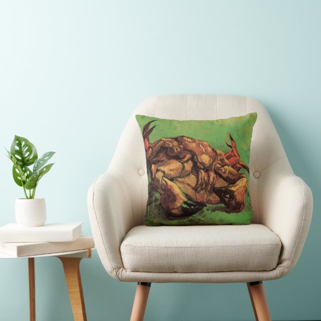 Crab on Its Back by Vincent van Gogh Throw Pillow (Chair)